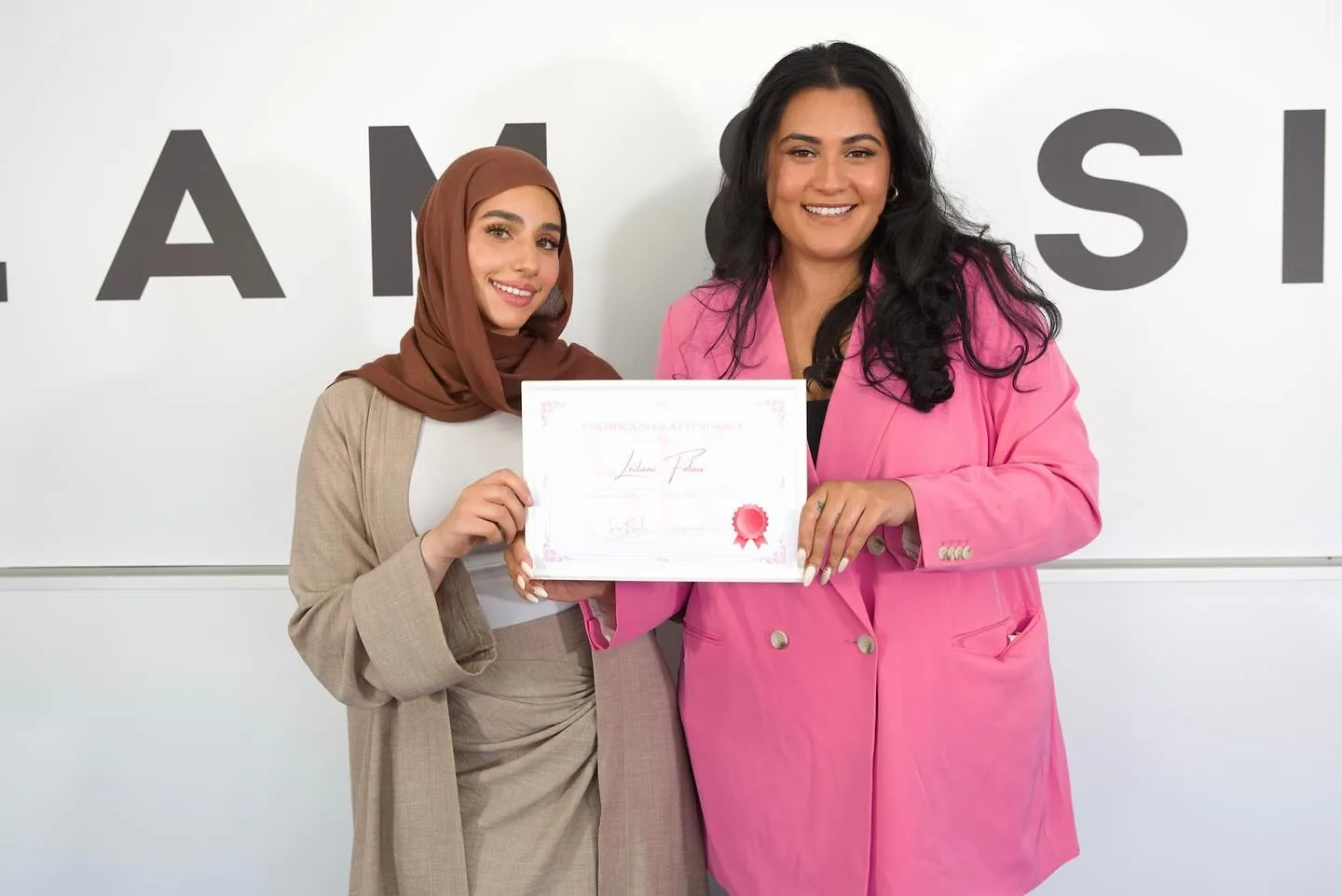 Sara with certification